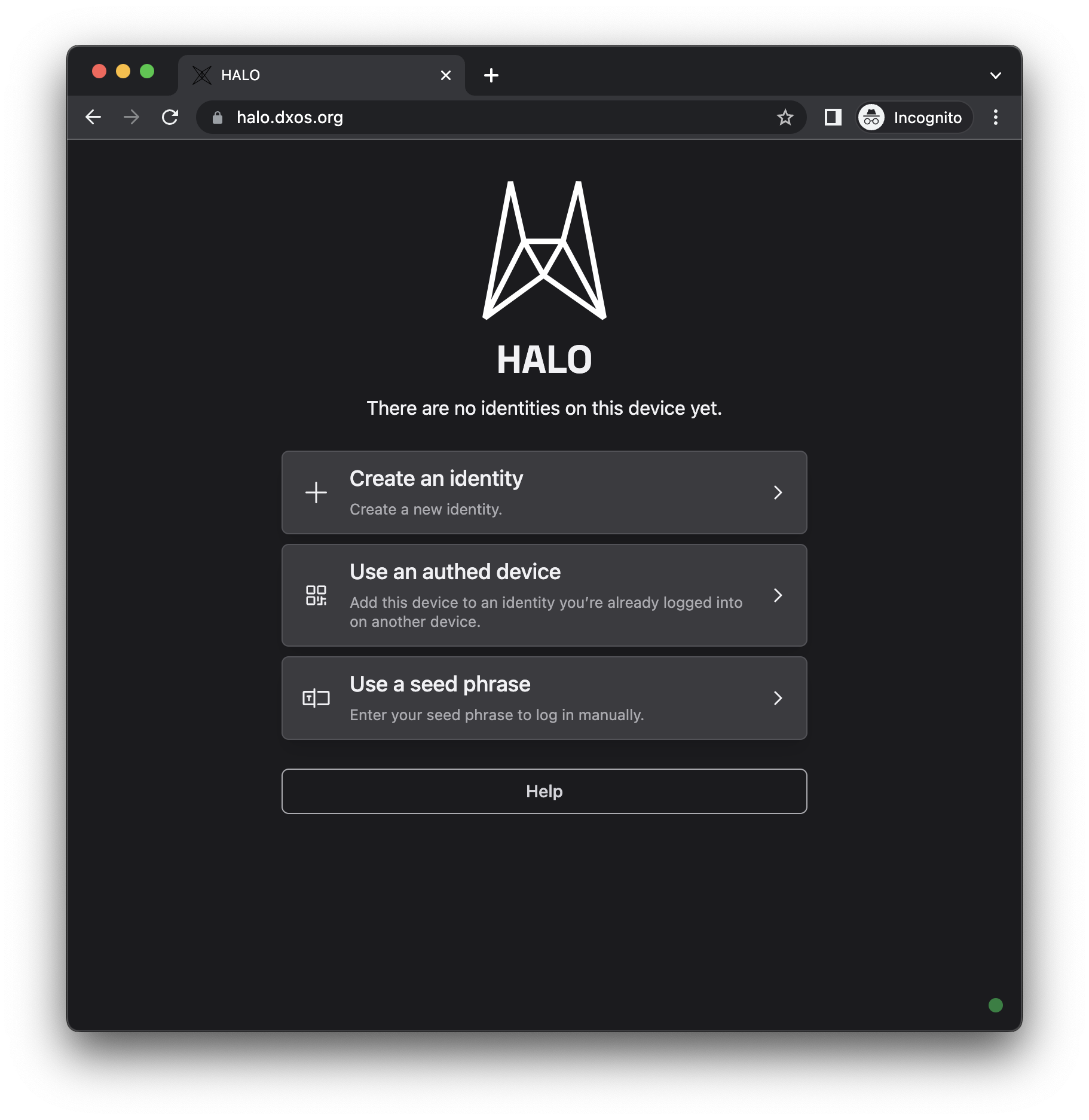 HALO application