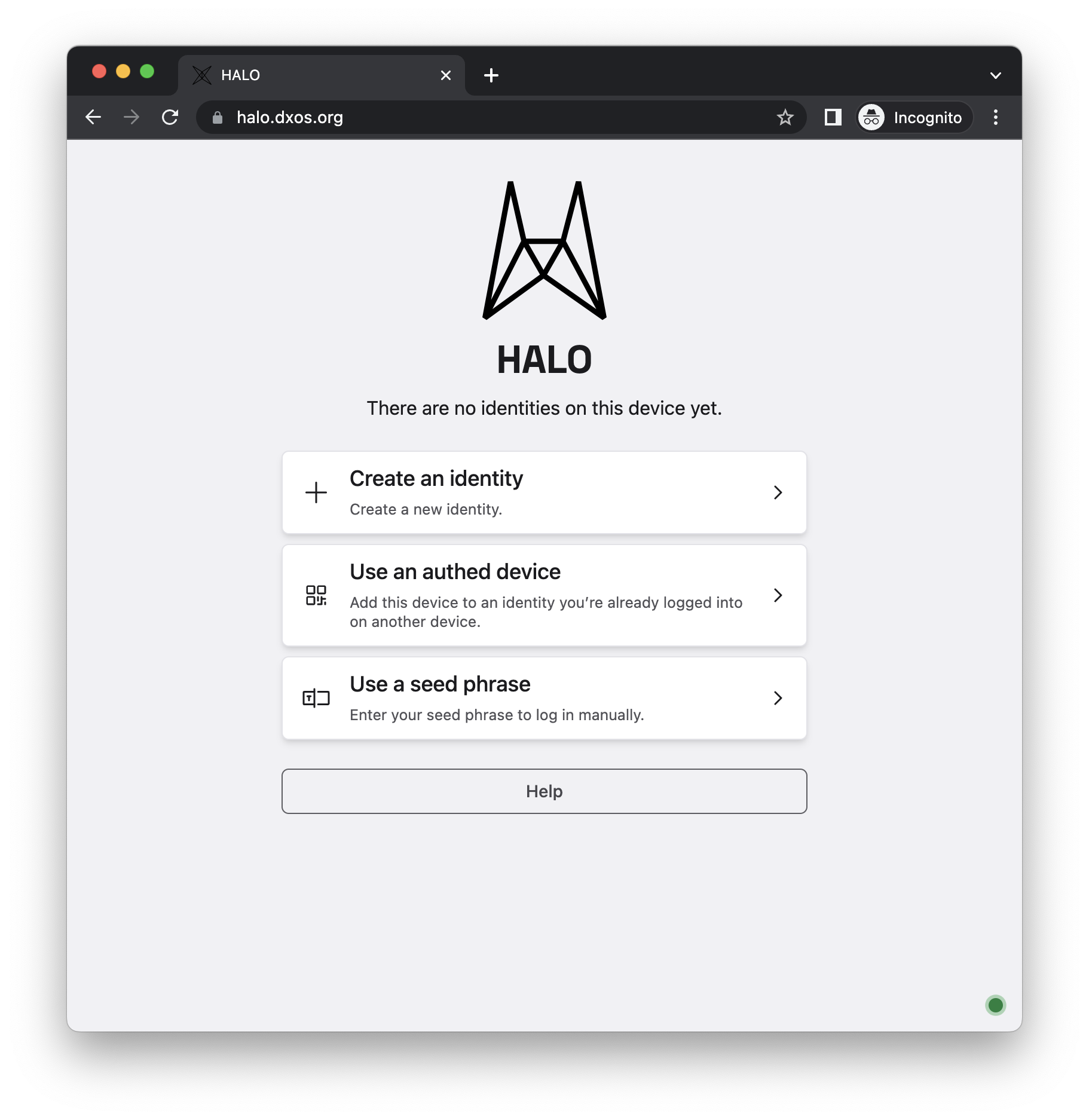 HALO application